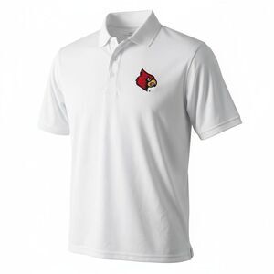 Vansport New Louisville Cardinals NCAA Football Basketball Polo Shirt Small D25